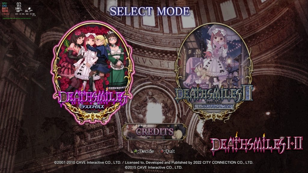 Deathsmiles I & II Steam Deck