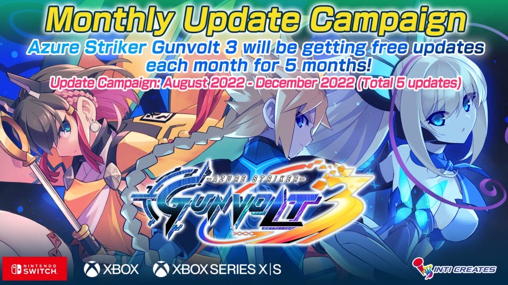 Azure Striker Gunvolt 3 Version 1.1.0 Update