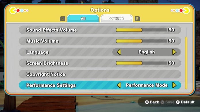 pac-man world re-pac switch performance mode frame rate