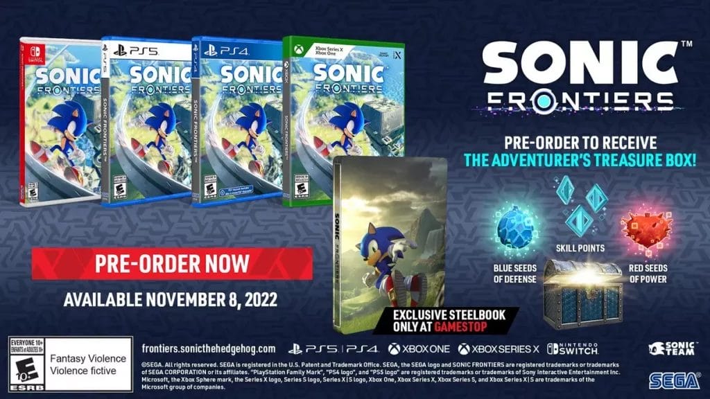 sonic frontiers steelbook edition