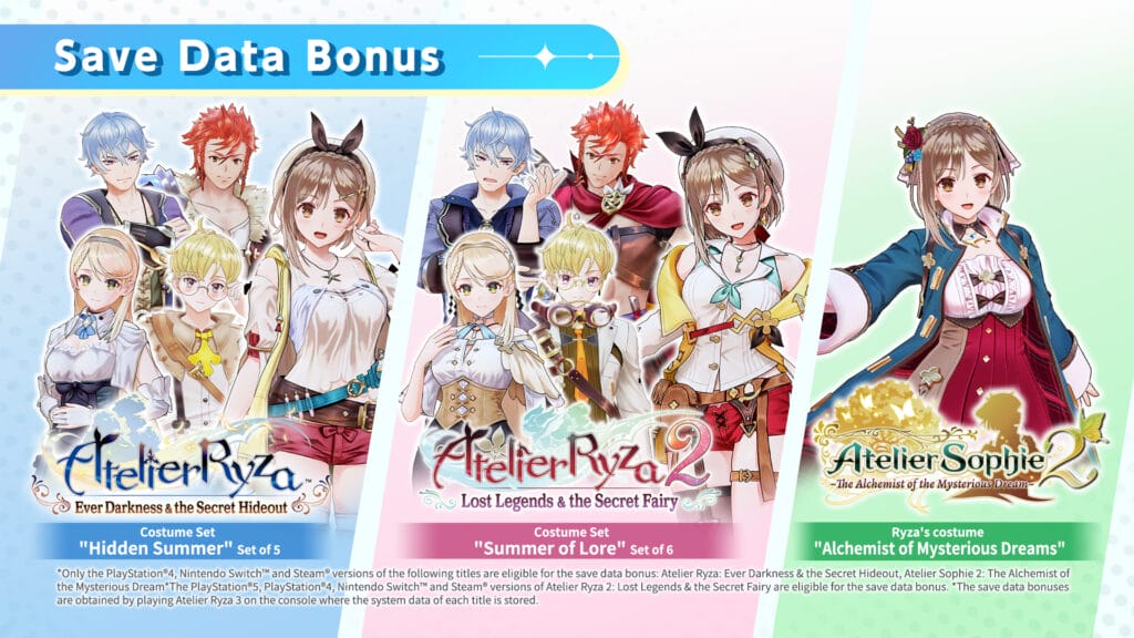 Atelier Ryza 3 save data bonus