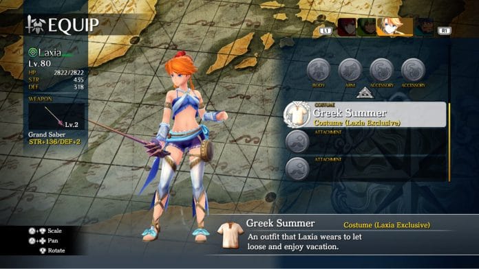 Ys VIII PS5 DLC – Laxia's Greek Summer costume exclusive to PS4 Japan
