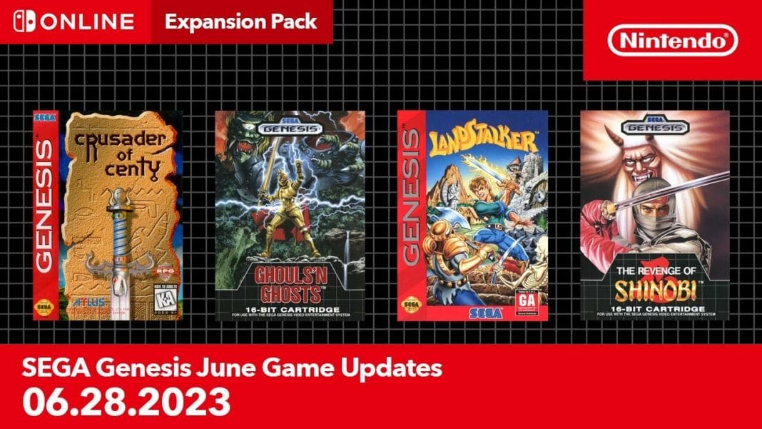 Nintendo Switch Online June 2023 updates for Sega Genesis app
